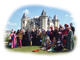 Begegnung mit der Gruppe La Compagnie Plantagenêt vor dem Schloss in Saumur - Juni 2006